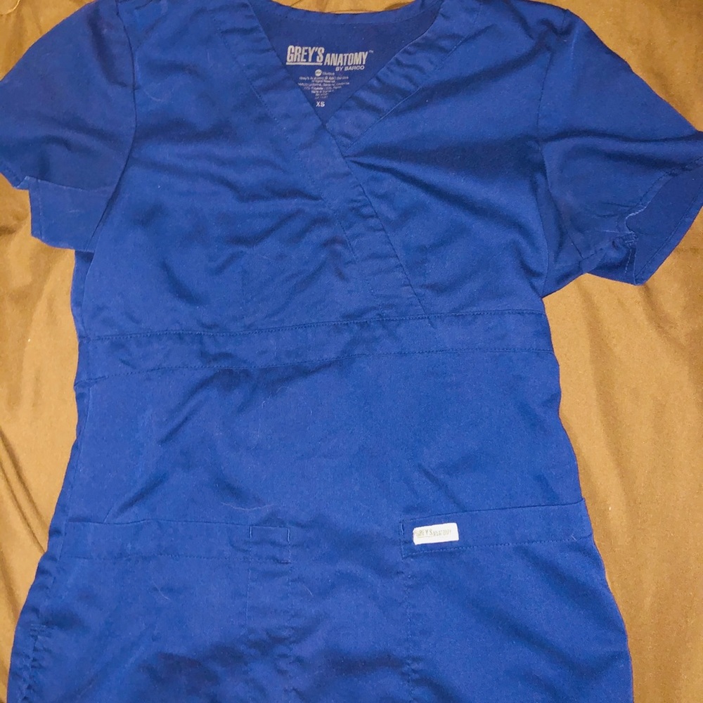 Dark Blue Scrub Top
